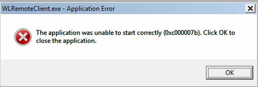 The application was unable to start correctly (0x000007b)