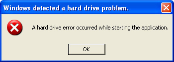 Windows hard drive error