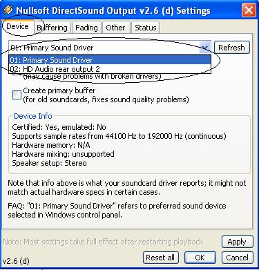 Error code 88780078 of Bad DirectSound driver Error code 88780078 of Bad DirectSound driver