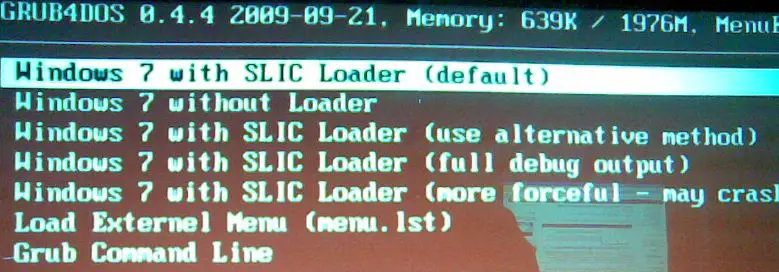 windows 7 with slic loader