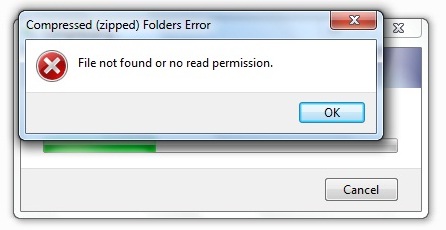 file found permission techyv error read windows please zip zipped compressed having using help so