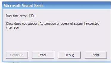 microsoft visual basic run time error