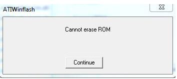 Cannot erase ROM