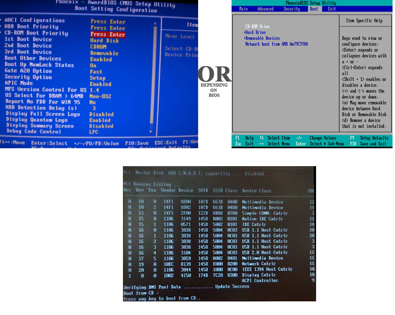 Computer won't boot from CD-ROM with Windows XP CD ...