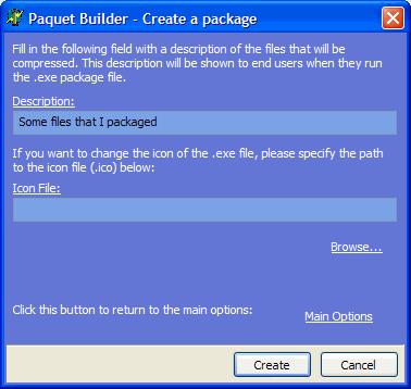 Click on "Advanced Options" to change some default parameters: