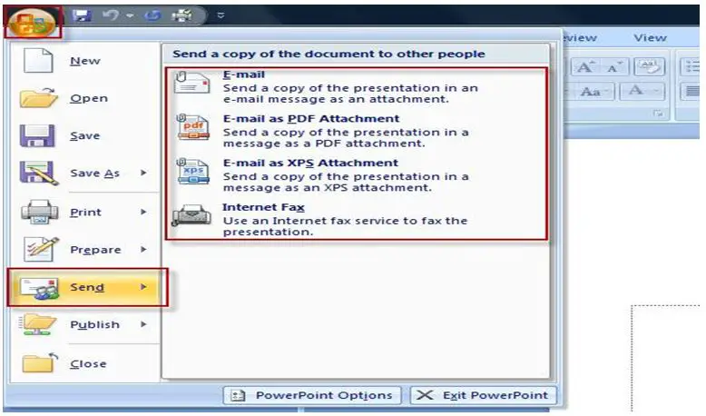 how to send a large powerpoint file through email