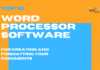 Top 10 Word Processor Software For Creating And Formatting Your Documents