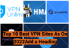 Top 10 Best VPN Sites As On 2022