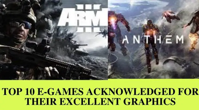 Top 10 E-Games Acknowledged For Their Excellent Graphics