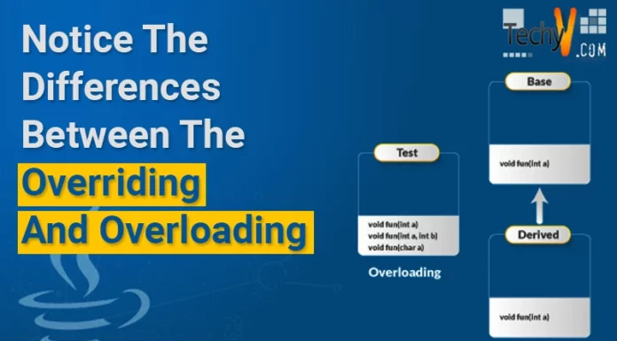 Notice The Differences Between The Overriding And Overloading