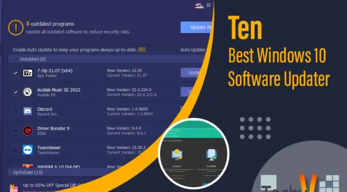 Ten Best Windows 10 Software Updater