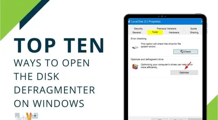 Top 10 Ways To Open The Disk Defragmenter On Windows