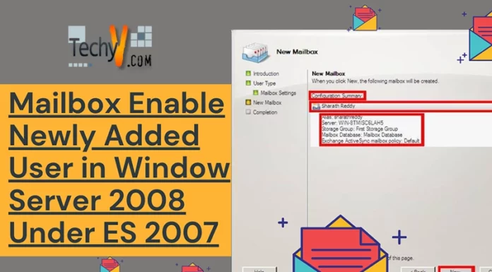 Mailbox Enable Newly Added User in Window Server 2008 Under ES 2007