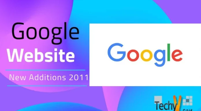Google Website New Additions 2011