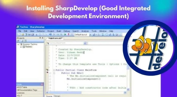Installing SharpDevelop (Good Integrated Development Environment)
