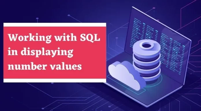 Working with SQL in displaying number values