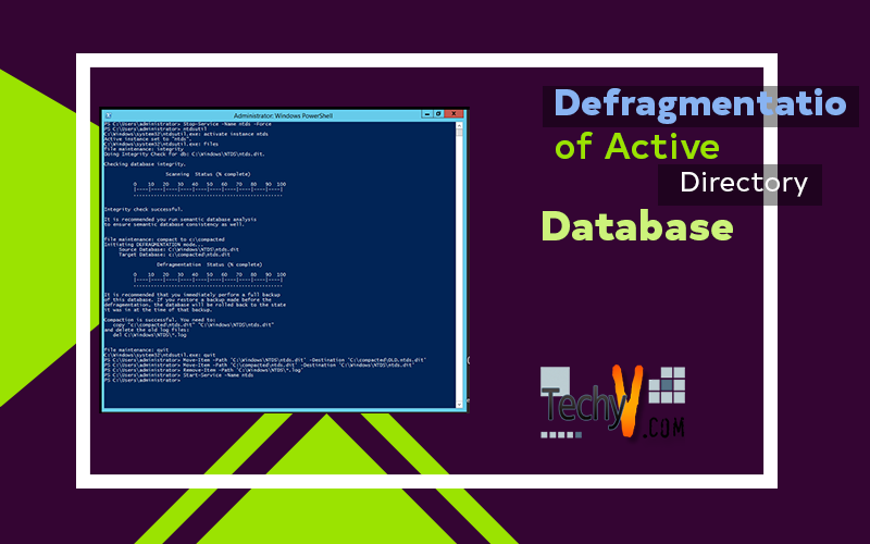 Defragmentation of Active Directory Database