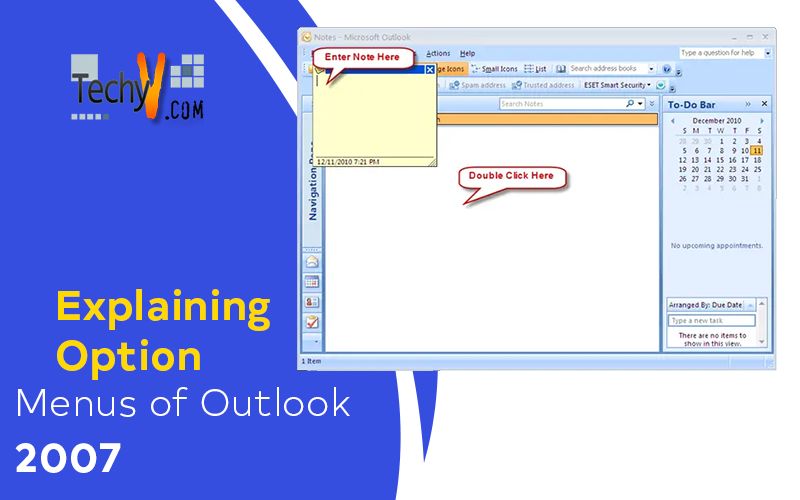 Explaining Option Menus of Outlook 2007