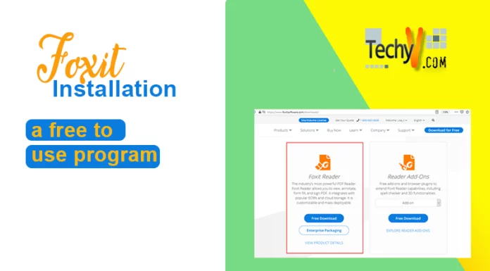 Foxit Installation a free to use program