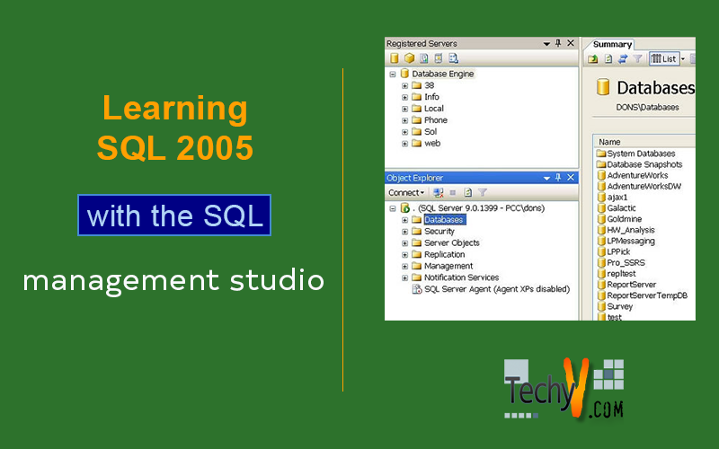 Learning SQL 2005 with the SQL management studio