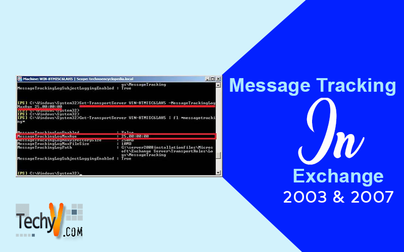 Message Tracking In Exchange 2003 & 2007