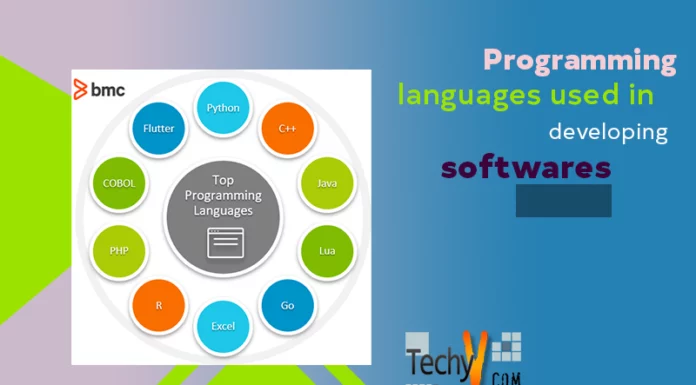 Programming languages used in developing softwares