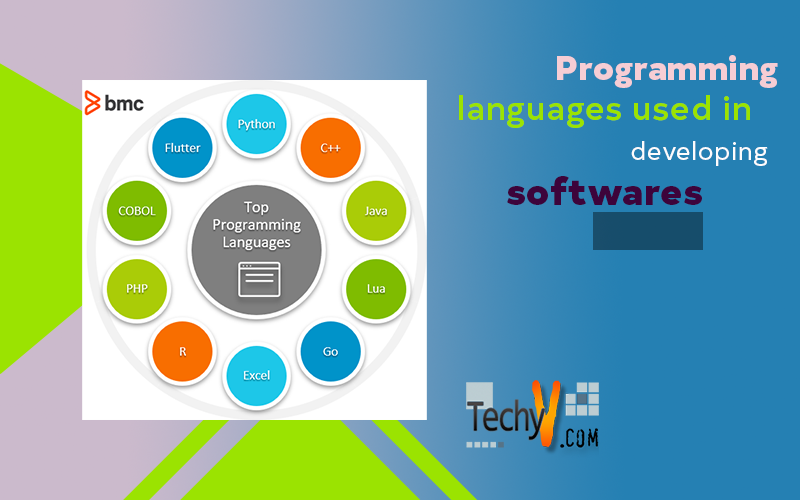 Programming languages used in developing softwares