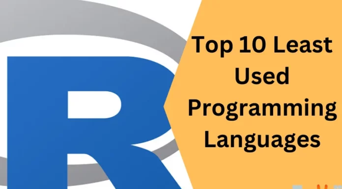 Top 10 Least Used Programming Languages