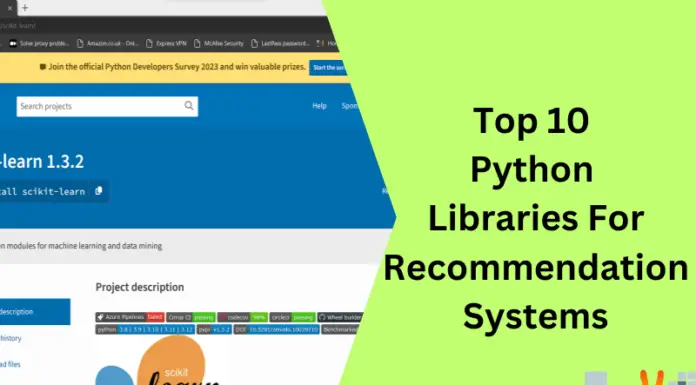 Top 10 Python Libraries For Recommendation Systems