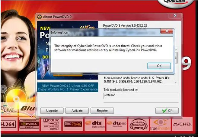 tool Fall weapon Cyberlink Power DVD Error - Windows 7 - Techyv.com