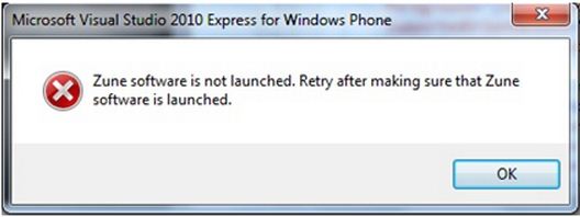 Zune software is not launched