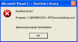 Abnormal Program Termination Error In Windows 7 Techyv Com