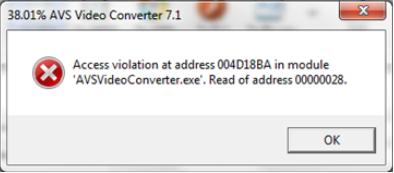 Access violation at address 004D18BA in module