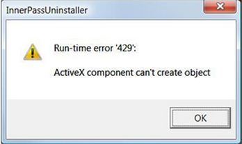 InnerPassUninstaller-Run-time error ‘429’-ActiveX component can’t create object
