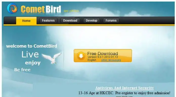 CometBird web browser user guide