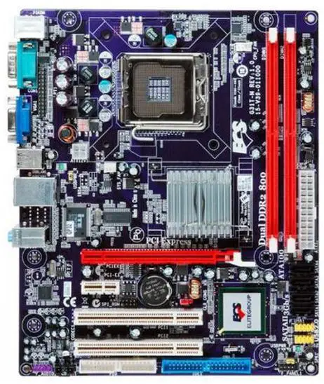 Intel dual processor, Motherboard name: Elite ECS Motherboard, RAM-1 GB