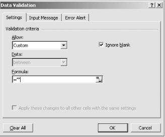 data validation window console