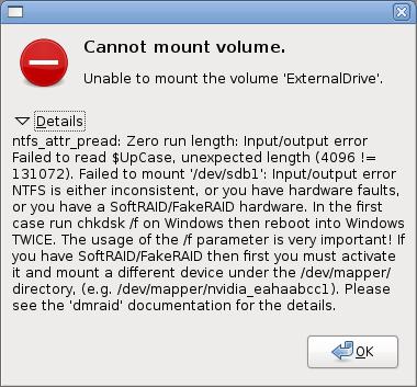 can not mount volume-debian linux
