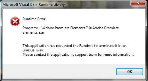 Runtime Error- This application has requested the Runtime to terminate it in an unusual way