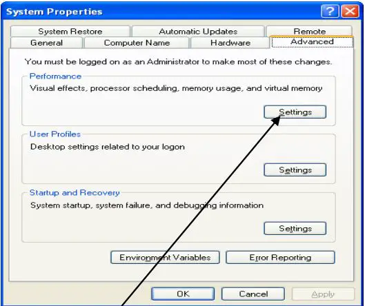 system-properties-advanced settings tab