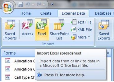 external data-import excel spreadsheet
