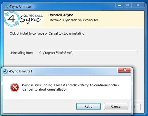 4Sync-Uninstall