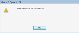Unable to start Microsoft Excel