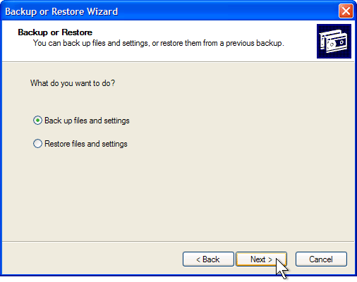 Restore Wizard