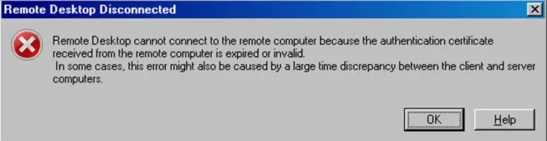 Remote Desktop Disconnected