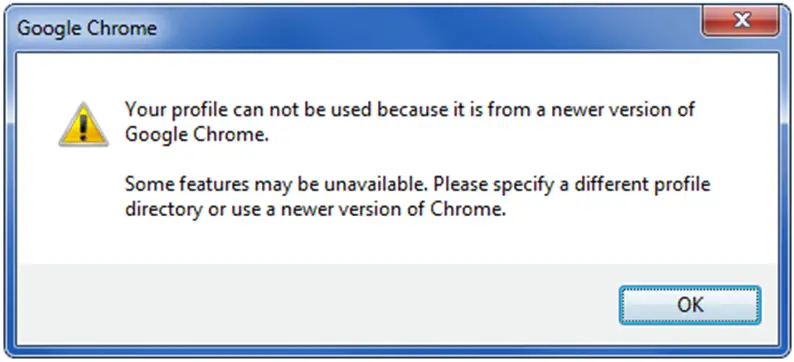 a newer version of Google Chrome.