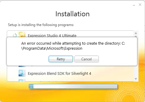 Can't install Expression Web 4 ultimate with windows 8 RC