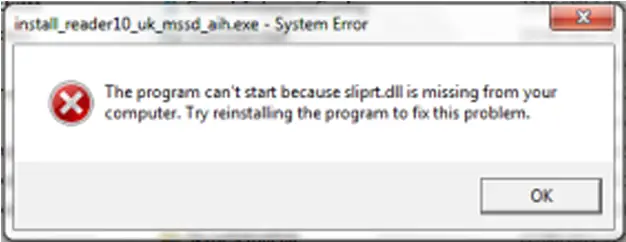 Install_reader10_uk-mssd_aih.exe-System Error