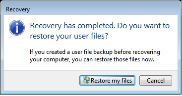 Recovery of files