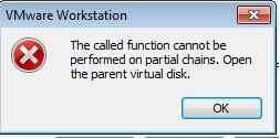 THe called function cannot be perform on partial chain